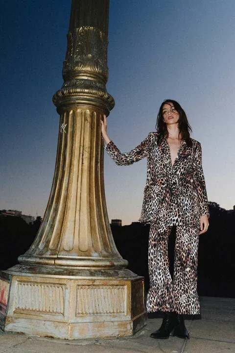 Blazer sastrero animal print